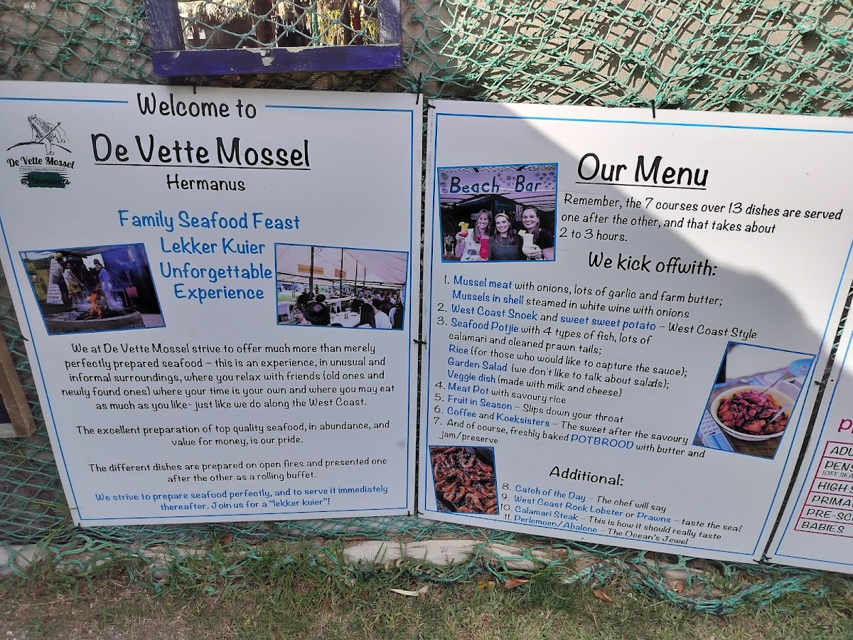 Menu De Vette Mossel Hermanus | Beach Seafood Restaurant Experience-8